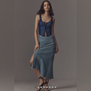 Pilcro Denim Asymmetrical Skirt. Size 12